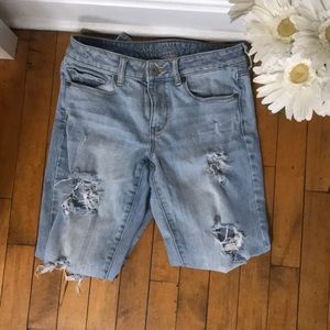 AE distressed skinny jeans